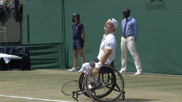 Happy Wheelchair Tennis GIF by Wimbledon