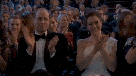 kate middleton applause GIF by BAFTA