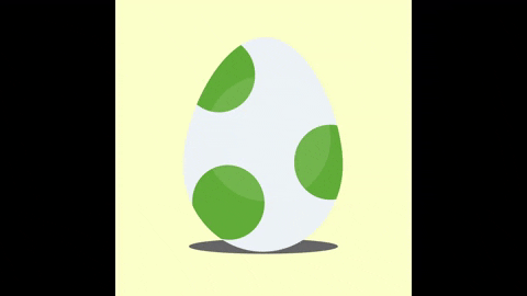 Yoshi Egg Sticker - Yoshi Egg Bounce - Discover & Share GIFs