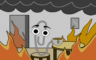 Fire This Is Fine GIF by Microsoft Cloud