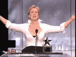 Meryl Streep Reaction GIF by American Film Institute