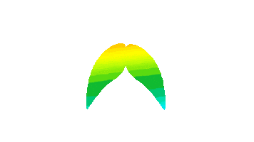 Rainbow Mustache Sticker by Fellow Barber