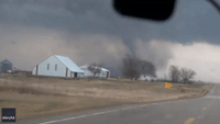 Large Tornado Rips Across Farmland in Northern Iowa