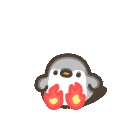 Fire Penguin Sticker