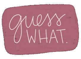 Pink Guess What Sticker