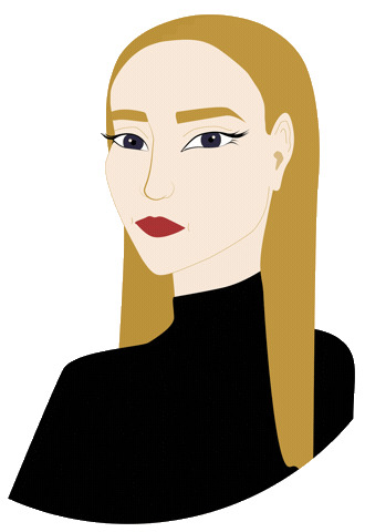 Girl Serious Face Sticker