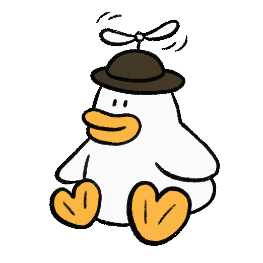 Happy Duck Sticker by HOVEHOVER