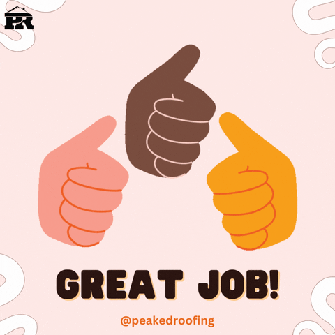 Great Job Thumbs Up GIF by Peaked Roofing