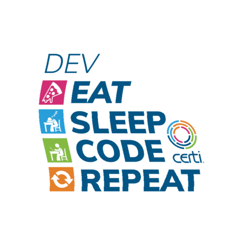 Code Dev Sticker by Fundação CERTI