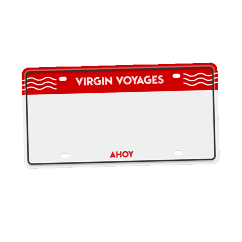 Road Trip License Plate Sticker by Virgin Voyages