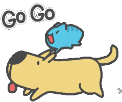 cat go Sticker by Capoo