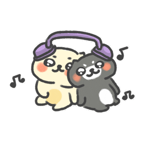 Headphone Listen Together Sticker