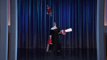 juggling nun GIF by Team Coco