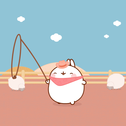 happy far west GIF by Molang.Official