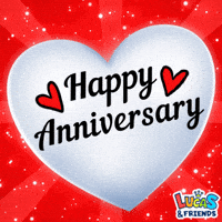 Happy Anniversary Hearts GIF by Lucas and Friends by RV AppStudios