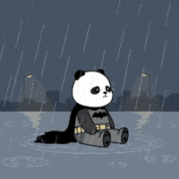 Rainy Day Sad Panda GIF by Kanpai Pandas