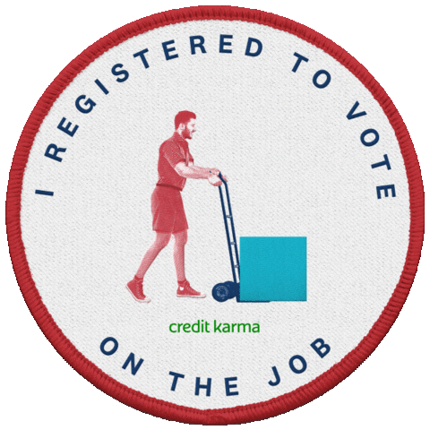 Voting Voter Registration Sticker by Credit Karma