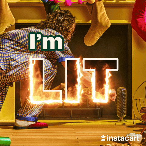 Light My Fire Christmas GIF by Instacart