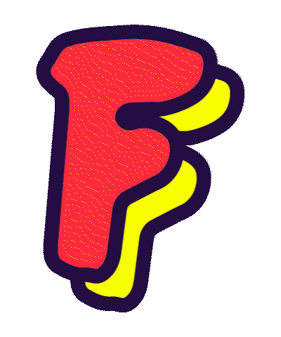 Typography Alphabet Sticker