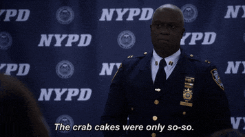 crab cakes nbc GIF by Brooklyn Nine-Nine