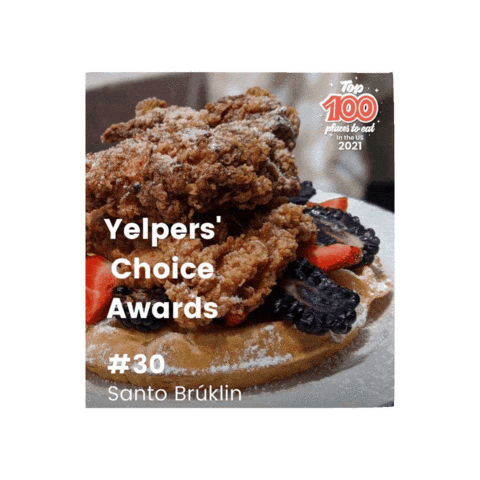 Brunch Yelp Sticker by santobruklin