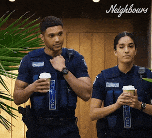 Coffee Walking GIF by Neighbours (Official TV Show account)