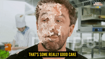Cake React GIF by Celebrity Apprentice Australia