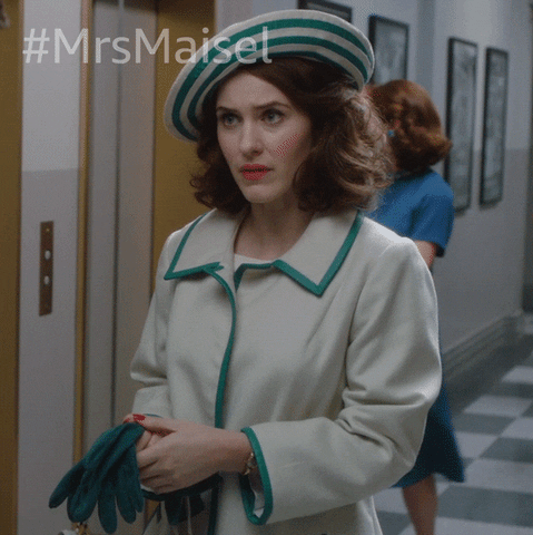 Shocked Rachel Brosnahan GIF by The Marvelous Mrs. Maisel