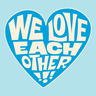 We love each other blue heart