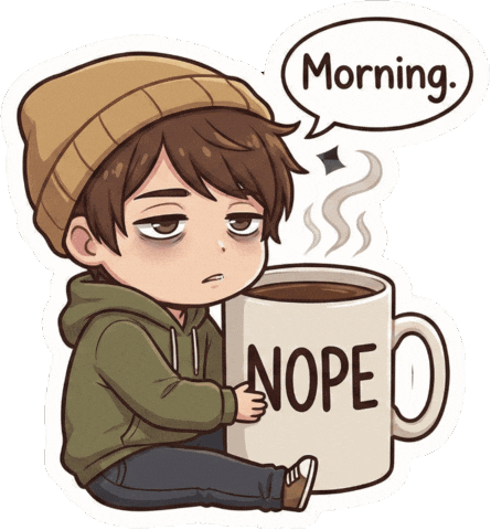 Sleepy Good Morning Sticker