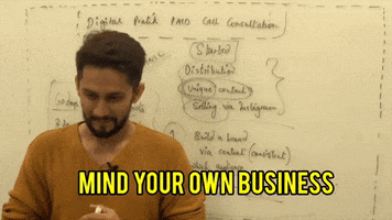 Worry About Yourself None Of Your Business GIF by Digital Pratik