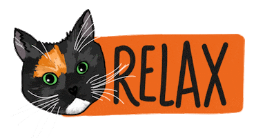 Cats Relaxing Sticker by Soofiya