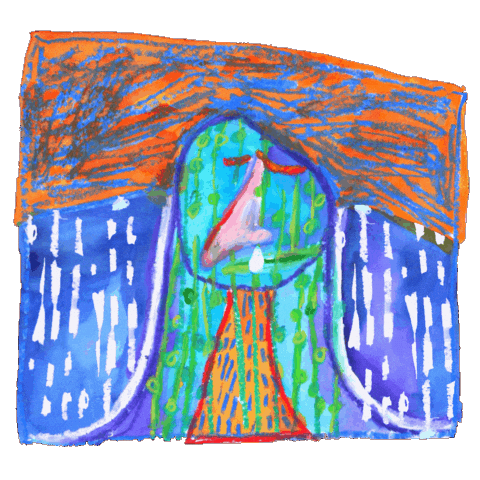 Sad Illustration Sticker