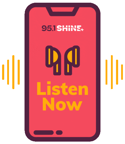 Listen Now Christian Radio Sticker by 95.1 SHINE-FM