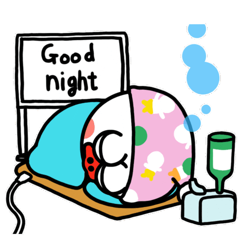 Tired Good Night Sticker by kwaesam