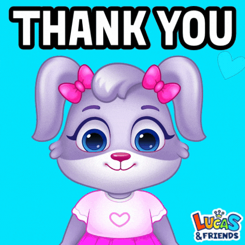 Thank You So Much GIF by Lucas and Friends by RV AppStudios by rvappstudios