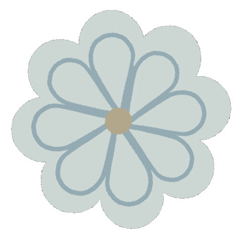 mizuki_wheeler blue flower boho wheeler Sticker