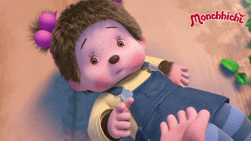 pick up help GIF by Monchhichi