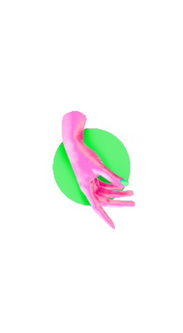 Pink Hand Sticker