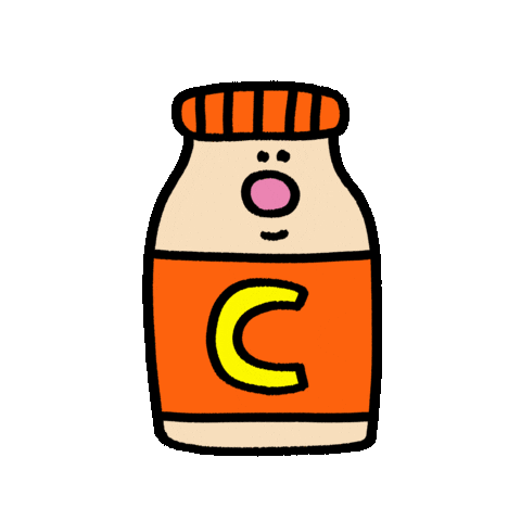 Vitamin C Illustration Sticker