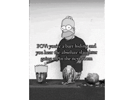 Scared The Simpsons Sticker