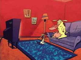cow and chicken childhood GIF