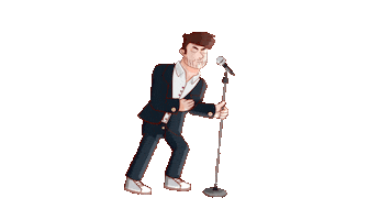 Cartoon Singer Sticker