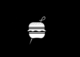 Black & White Burger GIF