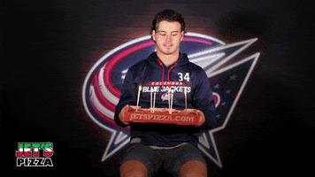 Jets Pizza Birthday GIF by Columbus Blue Jackets