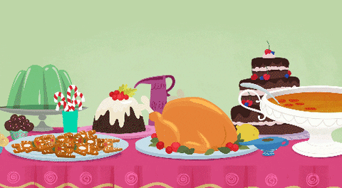 Food Celebrations GIF by Kitty Is Not A Cat - Find & Share on GIPHY