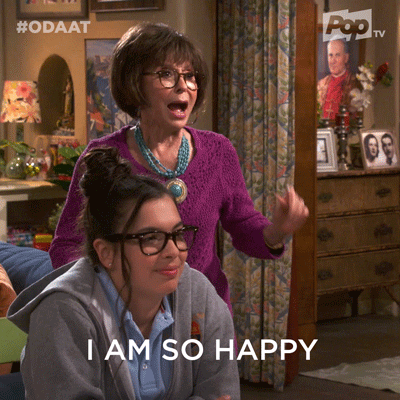 Happy Pop Tv GIF by One Day At A Time
