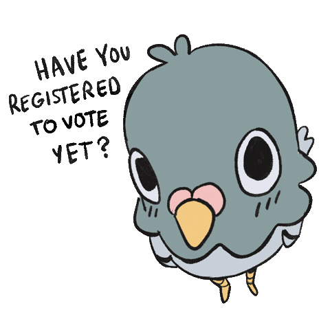 Register To Vote United States Sticker by mishipiku