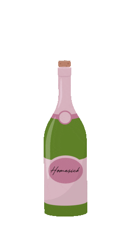 Champagne Bottle Sticker by Chloe Stroll