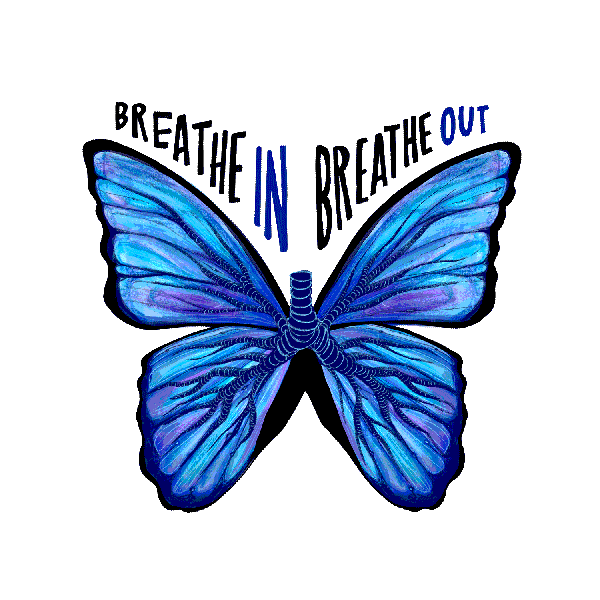 Breathe In Butterfly Sticker by Self-Care Is For Everyone